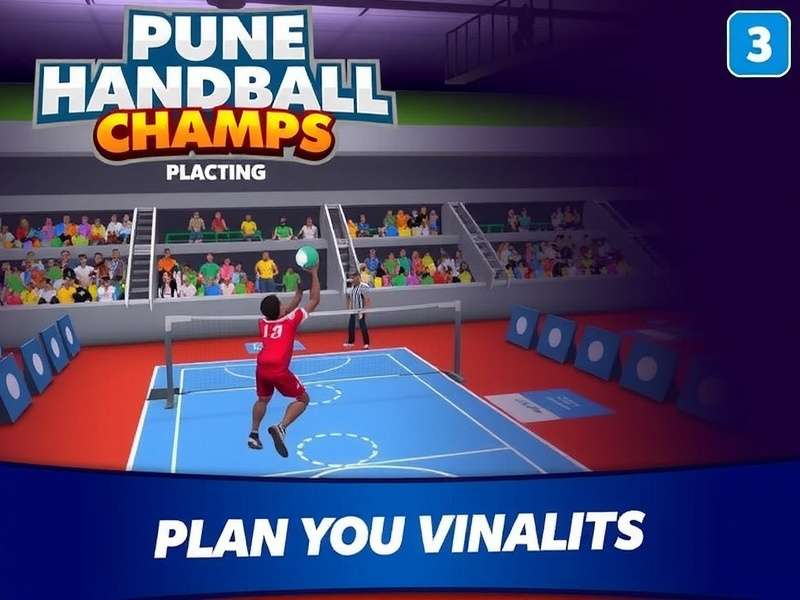 Intense handball action in Pune Handball Champs Pune Handball Champs Game Screenshot